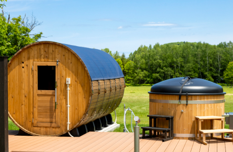 大自然のバレルサウナ